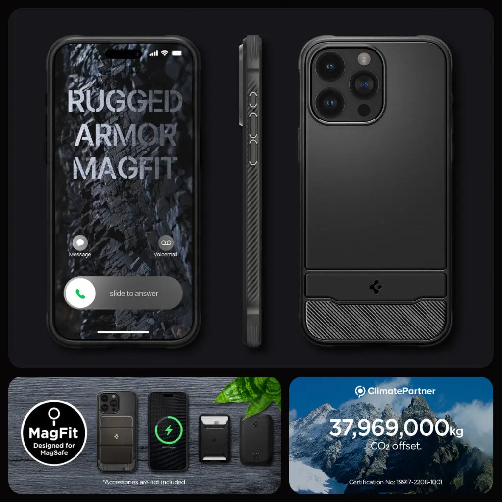 iPhone 15 Pro Max Case Rugged Armor MagFit - Spigen Singapore
